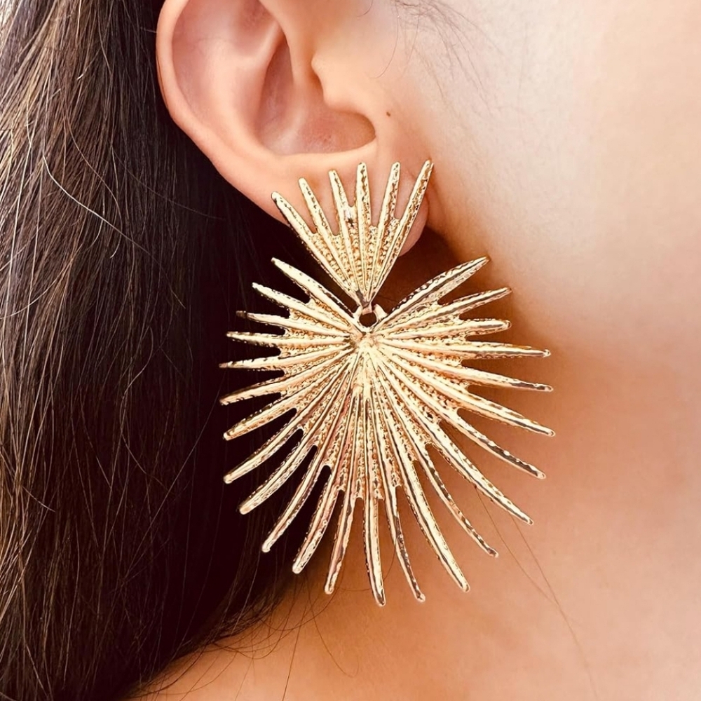 Sunburst Large Statement Earrings - image 2